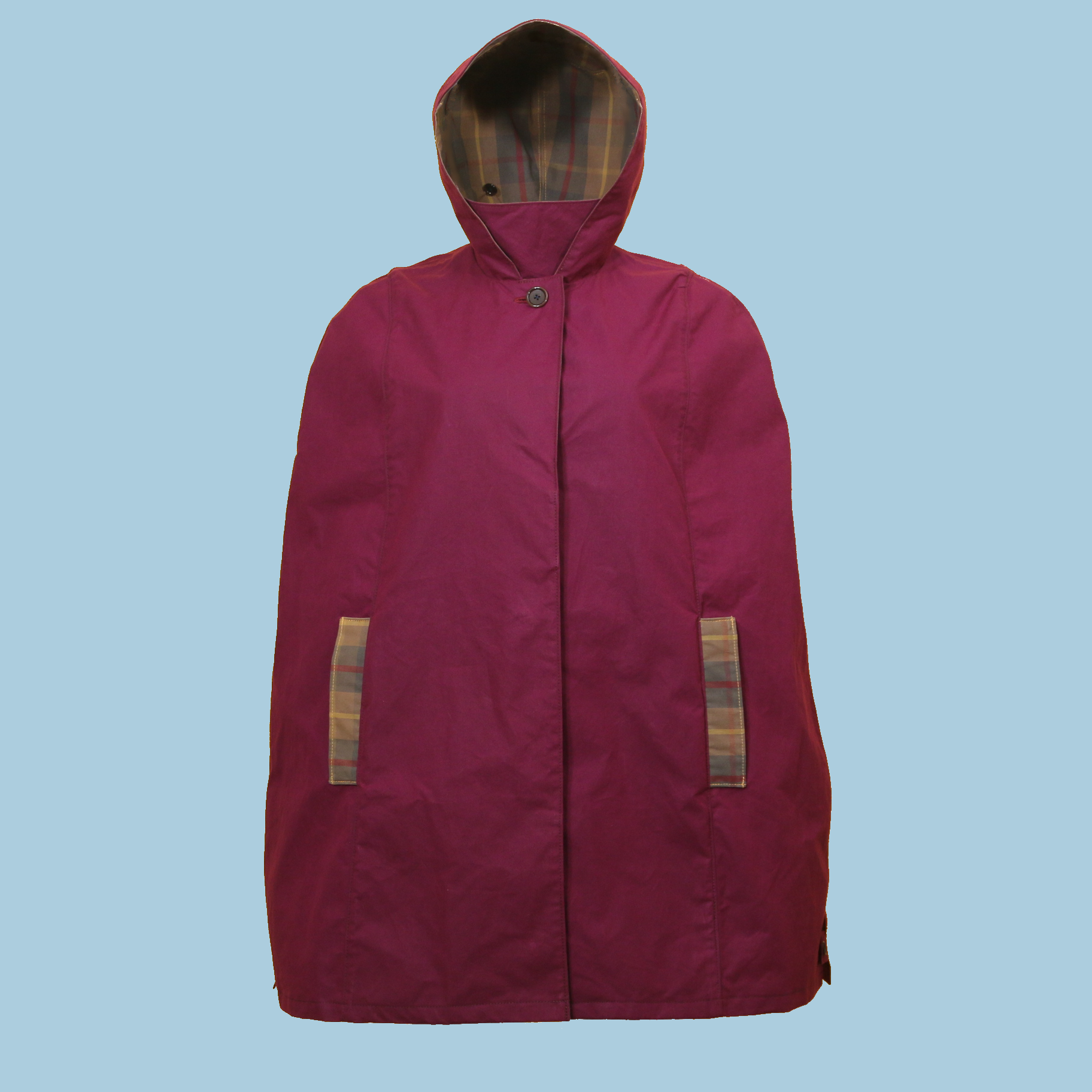 LR Genderless Signature Cape - Wine/Hunter Tartan