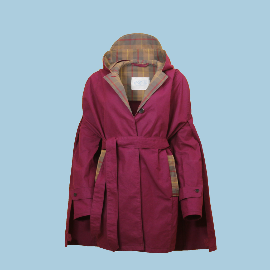 LR Genderless Signature Cape - Wine/Hunter Tartan