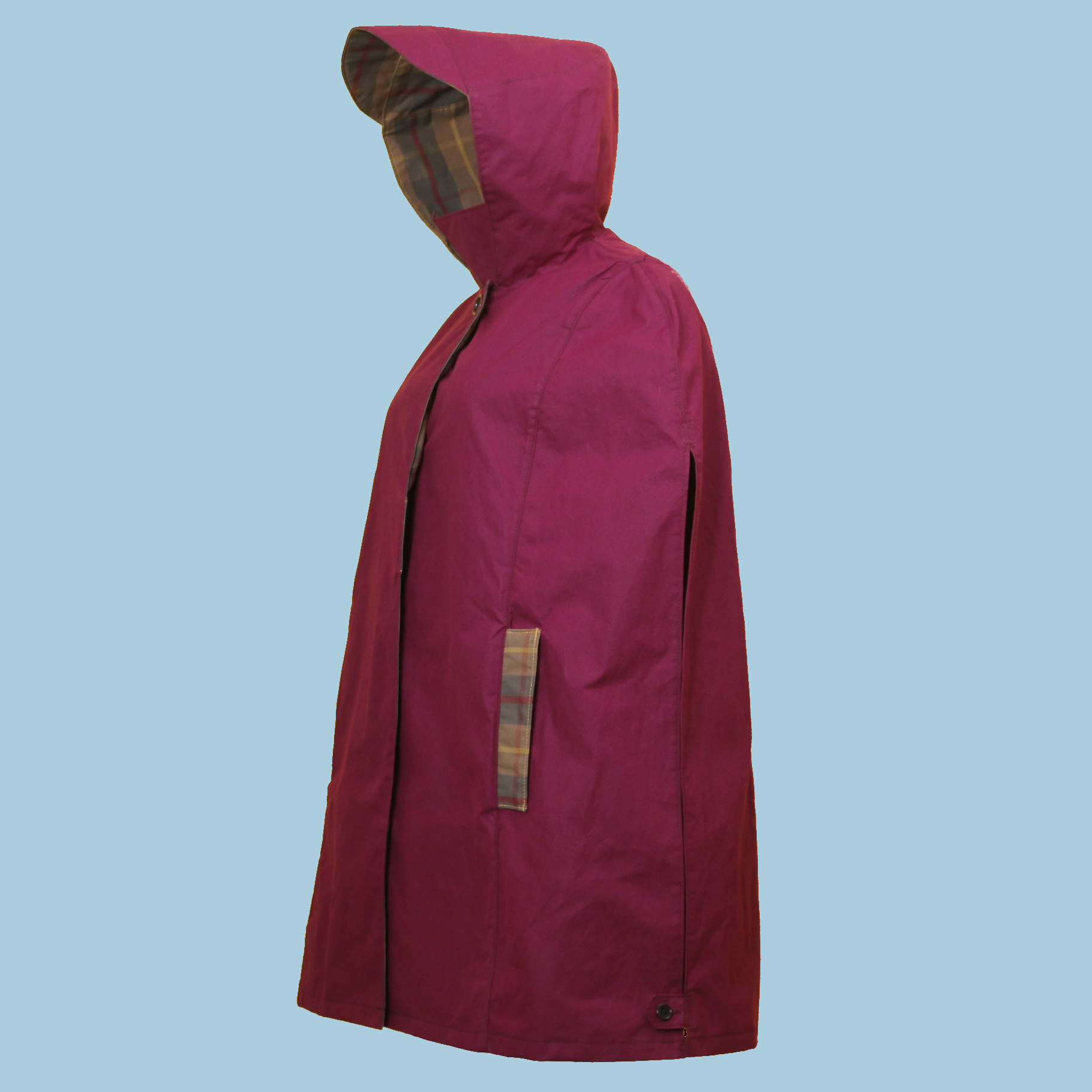 LR Genderless Signature Cape - Wine/Hunter Tartan
