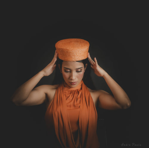 Braided Straw Beret